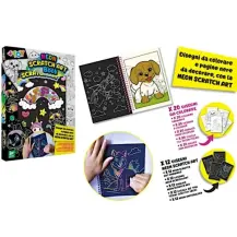 Neon Book Scratch Art Libro da Colorare Globo