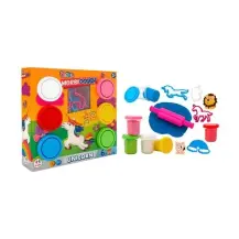 Pasta da Modellare Unicorno 6 Vasetti con Stampini e Mattarello Globo
