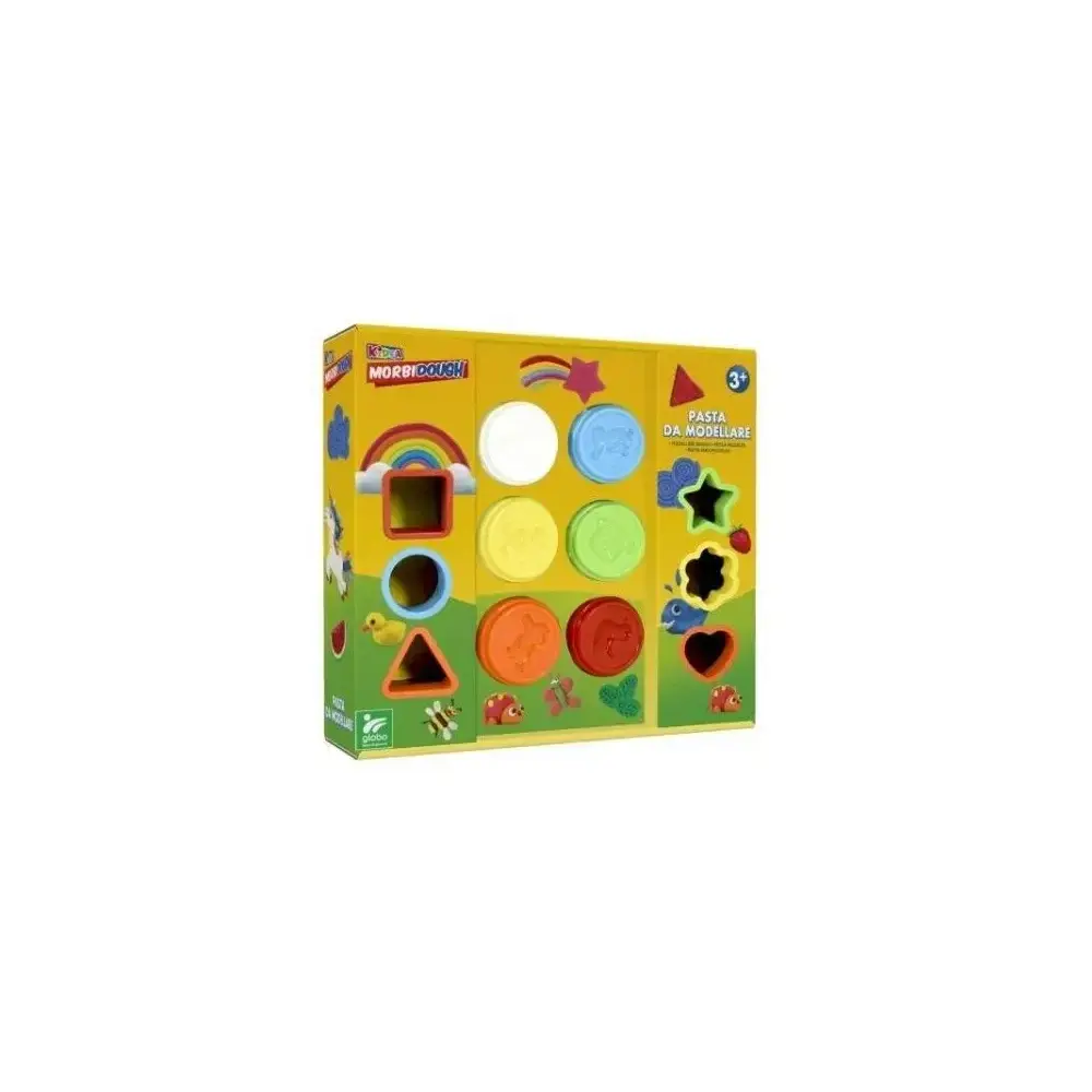 Pasta da Modellare 6 Vasetti con 6 Formine Kidea Globo