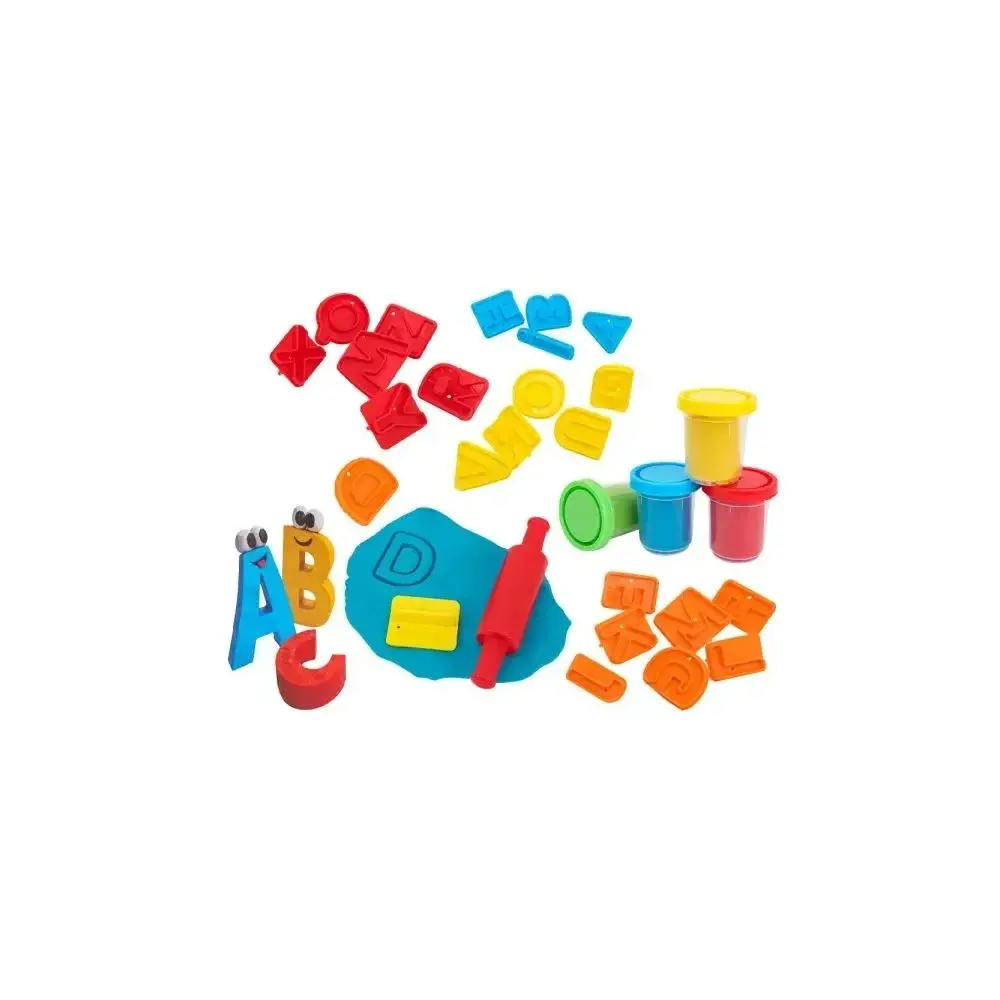 Crea Alfabeto Pasta da Modellare con 26 Lettere e 4 Vasetti Globo