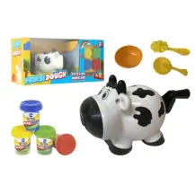 Morbidough Mucca con 4 Vasetti e Pressa Globo