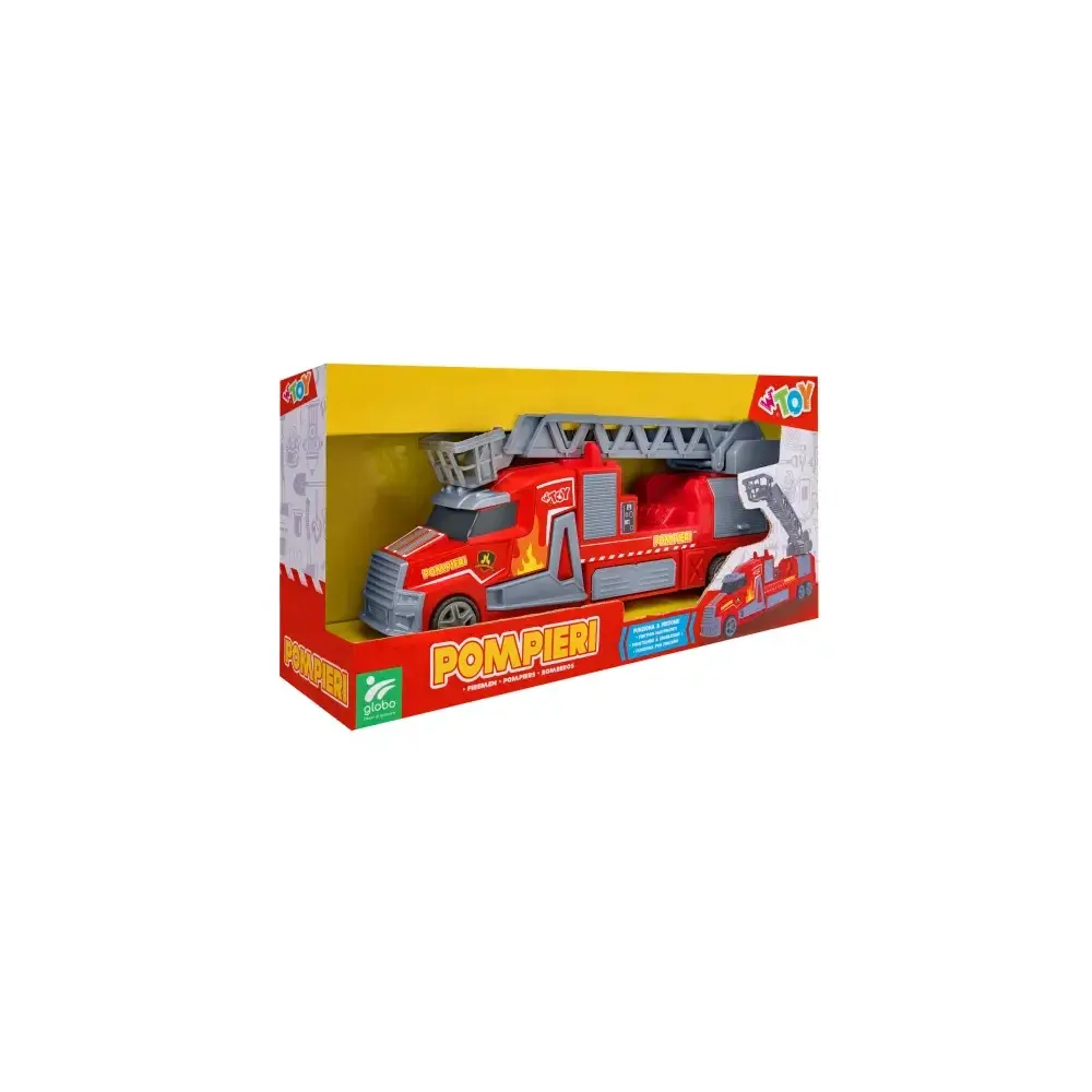 Camion Pompieri 35 cm a Frizione Globo