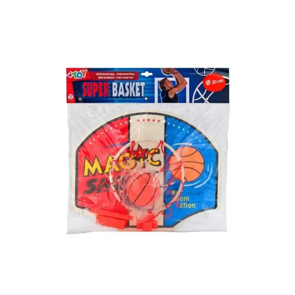 Set Basket con Tabellone, Canestro e Pallina Globo