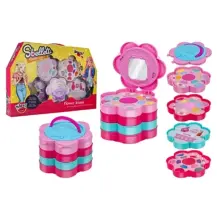 Flower Kisses Maxi Cofanetto Trucchi 4 Livelli con Specchio Globo