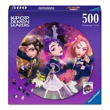 Puzzle 500 Pezzi KPop Demon Hunters Rotondo 52x52 Cm Ravensburger
