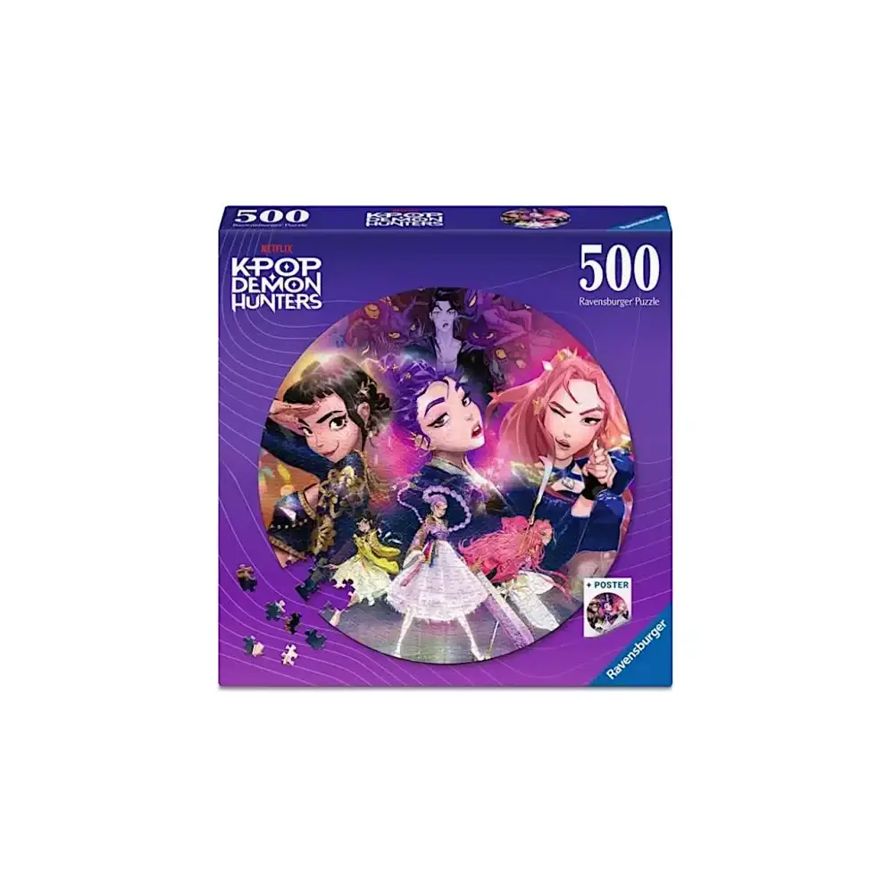 Puzzle 500 Pezzi KPop Demon Hunters Rotondo 52x52 Cm Ravensburger