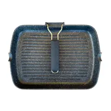 piastra grill nevada 36x24 cm antiaderente manico pieghevole