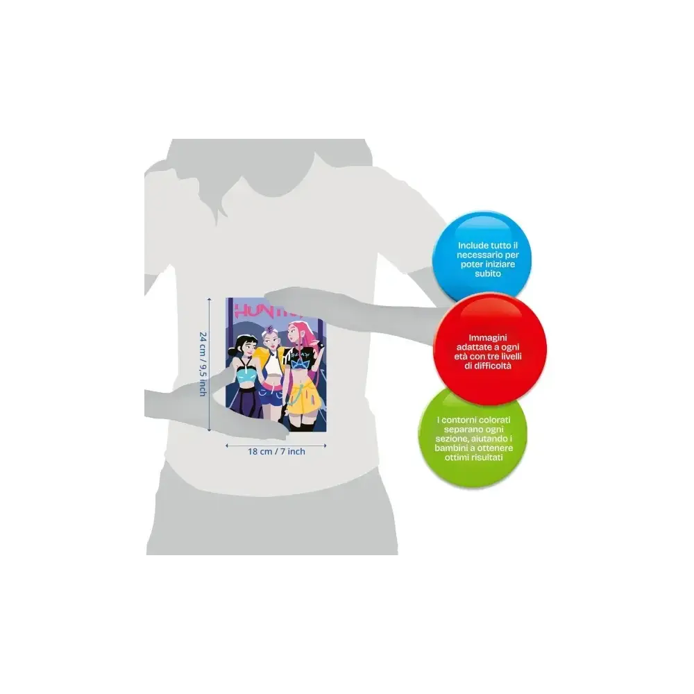 CreArt KPop Demon Hunters Dipingere con i Numeri Kit Ravensburger