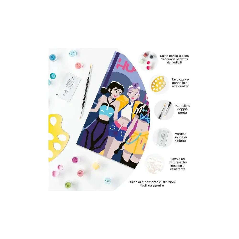 CreArt KPop Demon Hunters Dipingere con i Numeri Kit Ravensburger