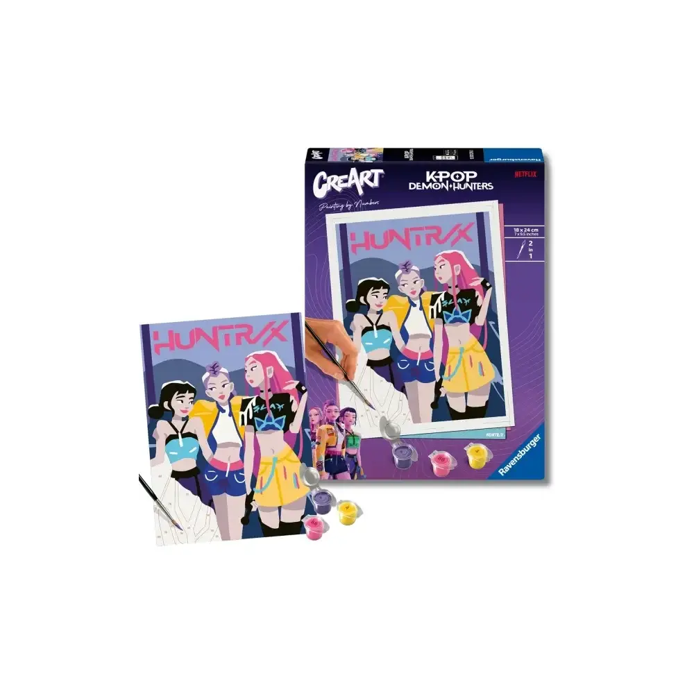 CreArt KPop Demon Hunters Dipingere con i Numeri Kit Ravensburger
