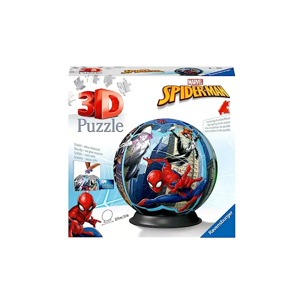 Puzzle 3D Ball Marvel Spider-Man 73 Pezzi Ravensburger