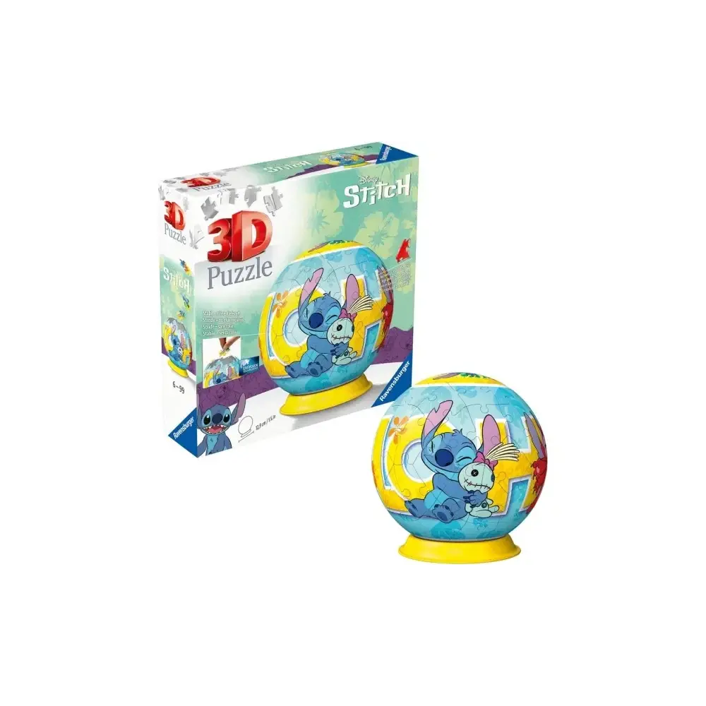 Puzzle 3D Sferico Disney Stitch 73 Pezzi Ravensburger