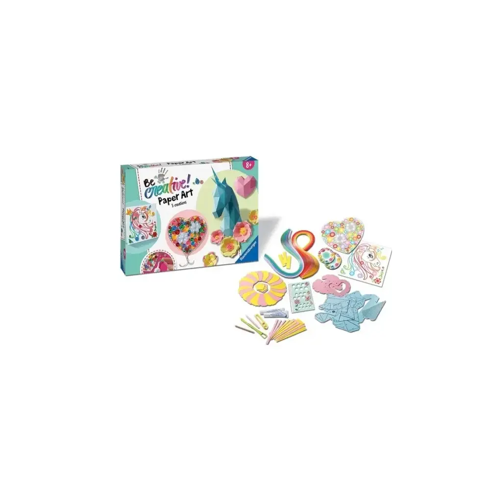 Be Creative Paper Art Fiori e Unicorni Ravensburger