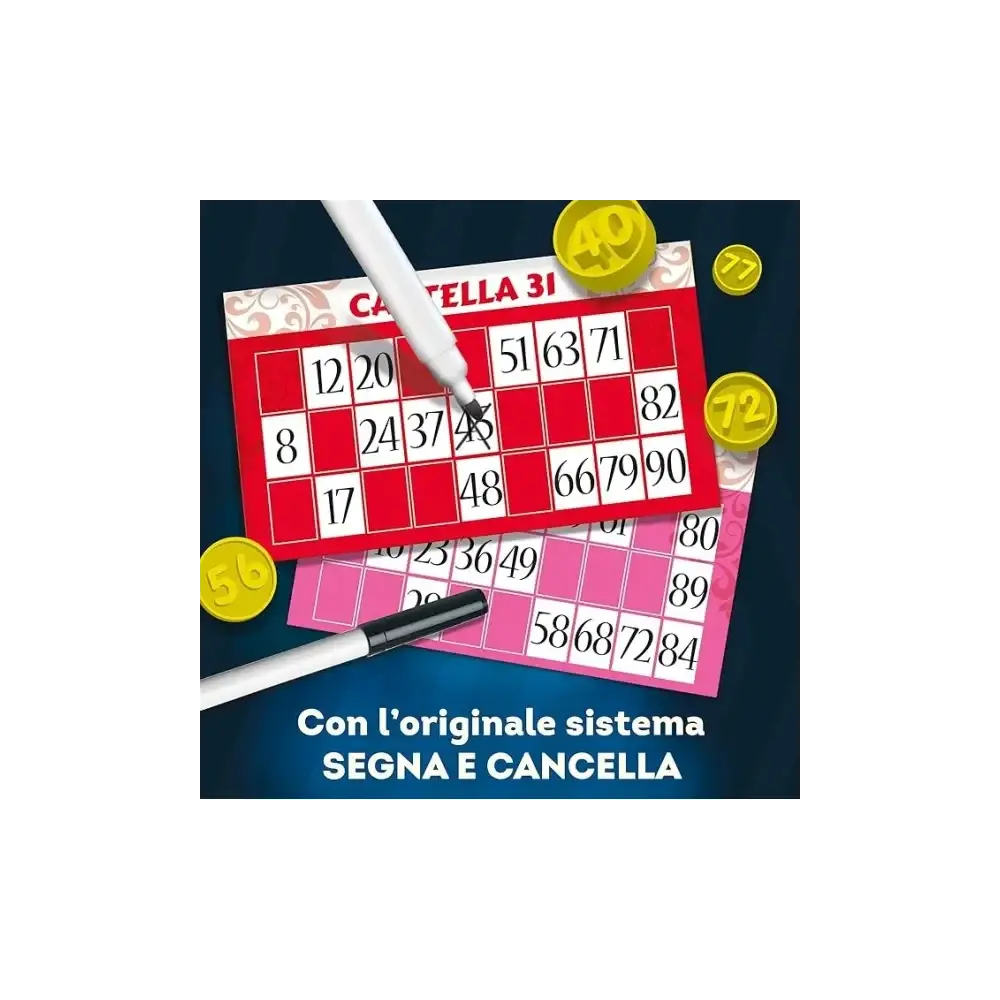 Ludoteca Tombola Segna e Cancella Gioco Interattivo e Adulti Lisciani