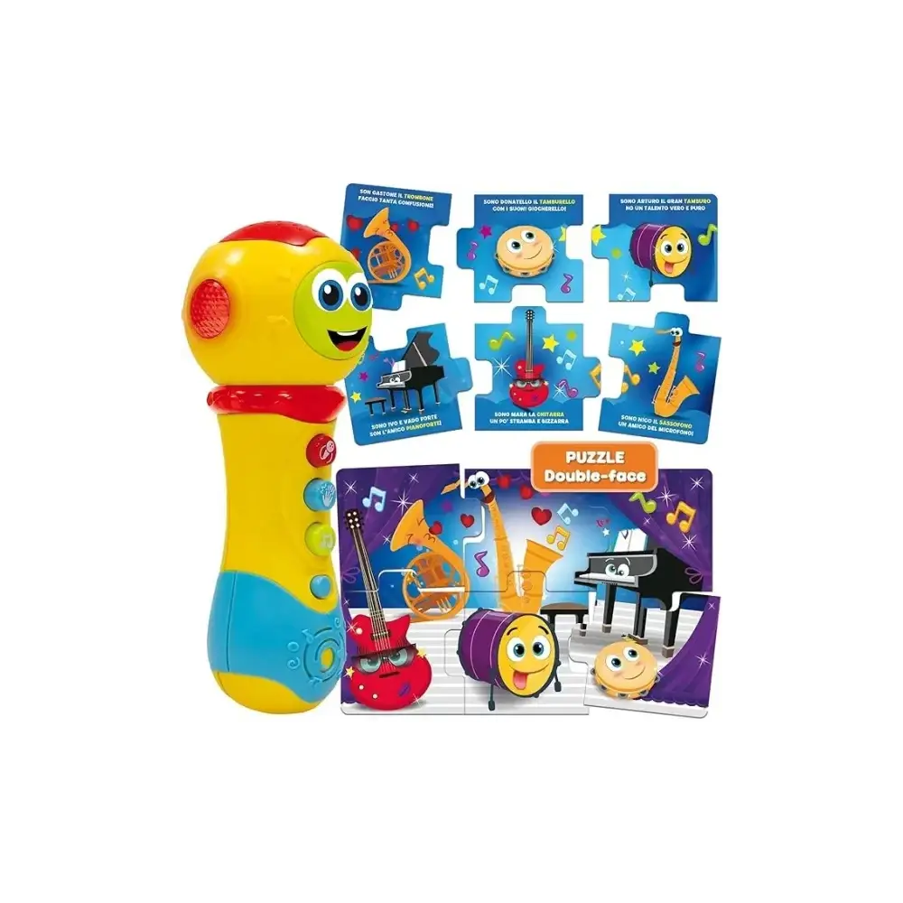 Carotina Baby Microfono Valentino Canterino 3 in 1 Effetti Lisciani