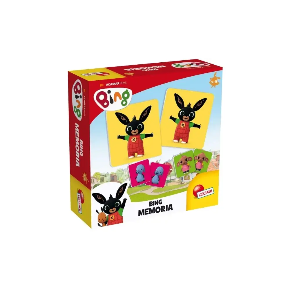 Bing Memoria Puzzle Gioco Memo con Tessere Resistente Lisciani