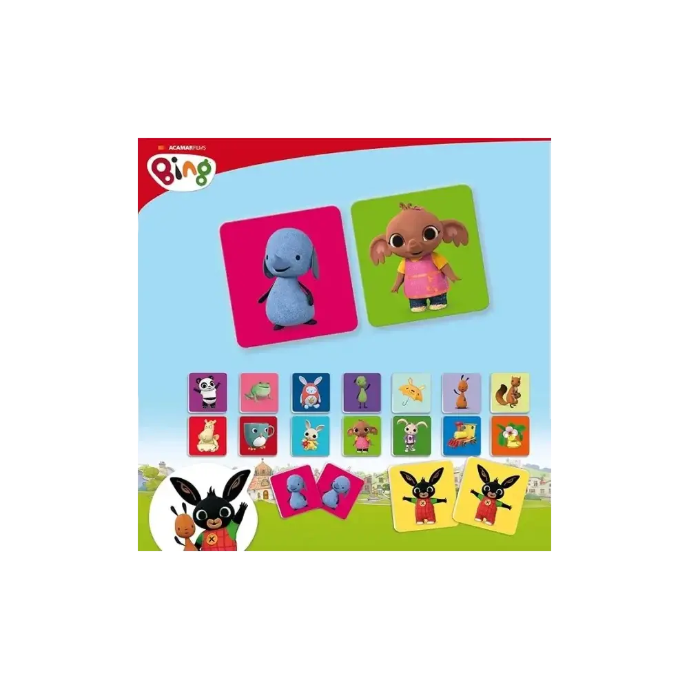 Bing Memoria Puzzle Gioco Memo con Tessere Resistente Lisciani