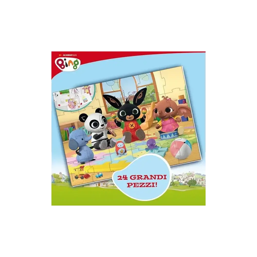 Bing Maxipuzzle 24 Pezzi Mega Puzzle Resistente Puzzle Lisciani