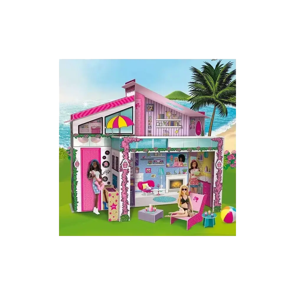 Barbie Casa di Malibu con Bambola Villa Moderna a Due Piani Lisciani