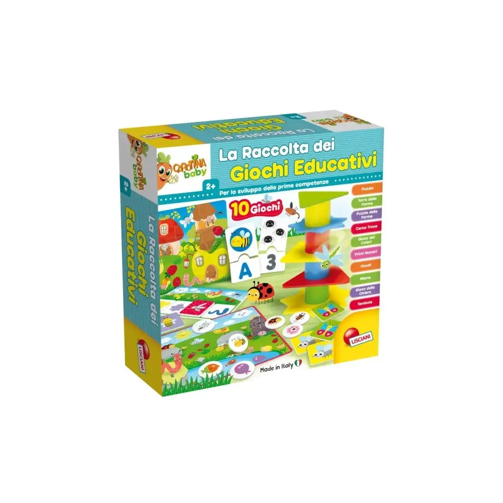 Carotina Baby Gioco10 Giochi Educativi Puzzle Torre Memo Lisciani