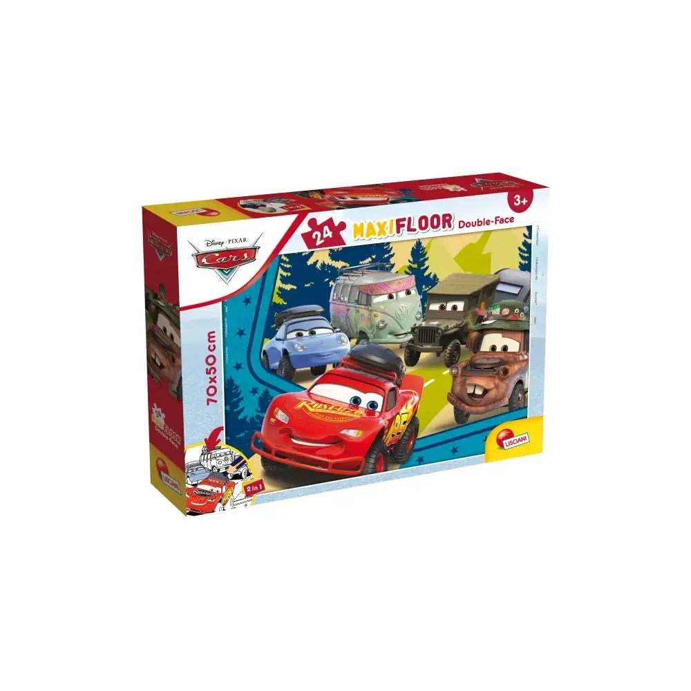 Disney Puzzle Maxi Floor 24 Pezzi Cars Double Face Lisciani