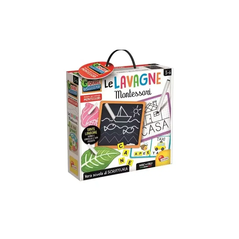 Montessori Lavagne Educative Lavagna con Gessetti Scrivi Lisciani