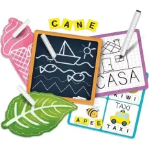 Montessori Lavagne Educative Lavagna con Gessetti Scrivi Lisciani