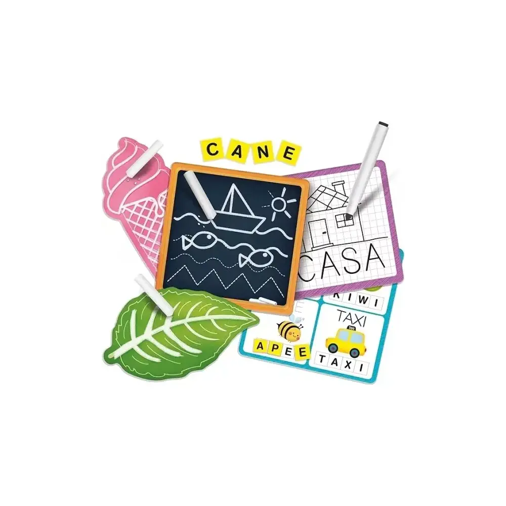 Montessori Lavagne Educative Lavagna con Gessetti Scrivi Lisciani