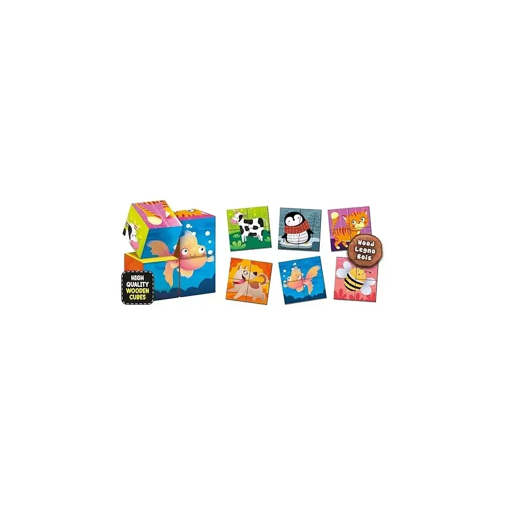 Montessori Cubi e Logica 3 in 1 Esercita la Logica 4 Cubi Lisciani