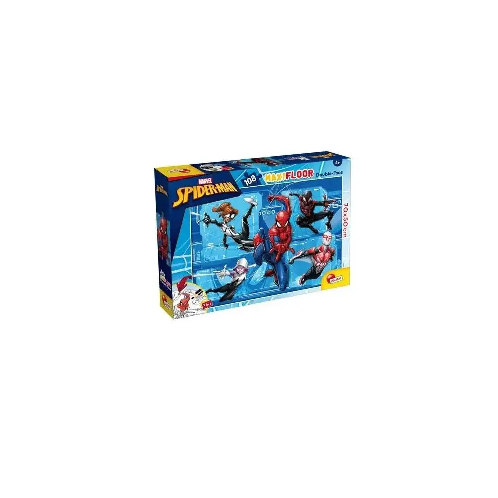 Marvel Puzzle Maxi Floor 108 Pezzi Spiderman Puzzle Double Lisciani