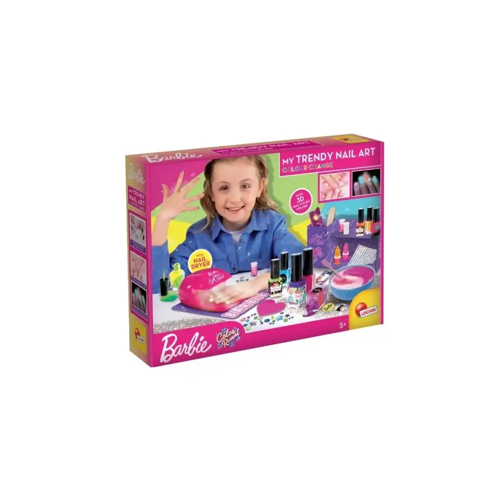 Barbie My Trend Nail Art-Colour Change Kit per Creare Smalti Lisciani