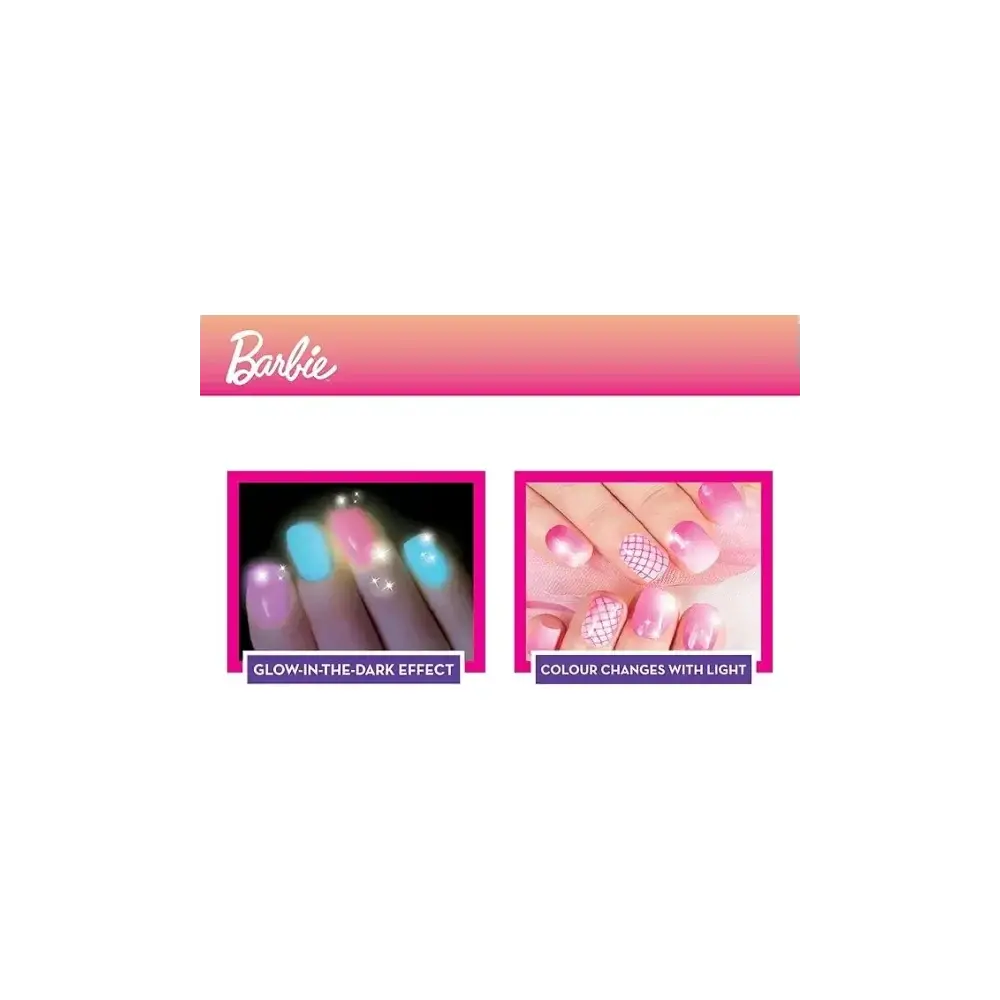 Barbie My Trend Nail Art-Colour Change Kit per Creare Smalti Lisciani