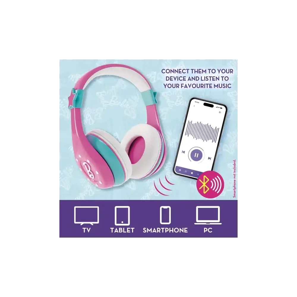 Barbie Cuffie Bluetooth Barbie Fashion Cuffie Wireless Lisciani