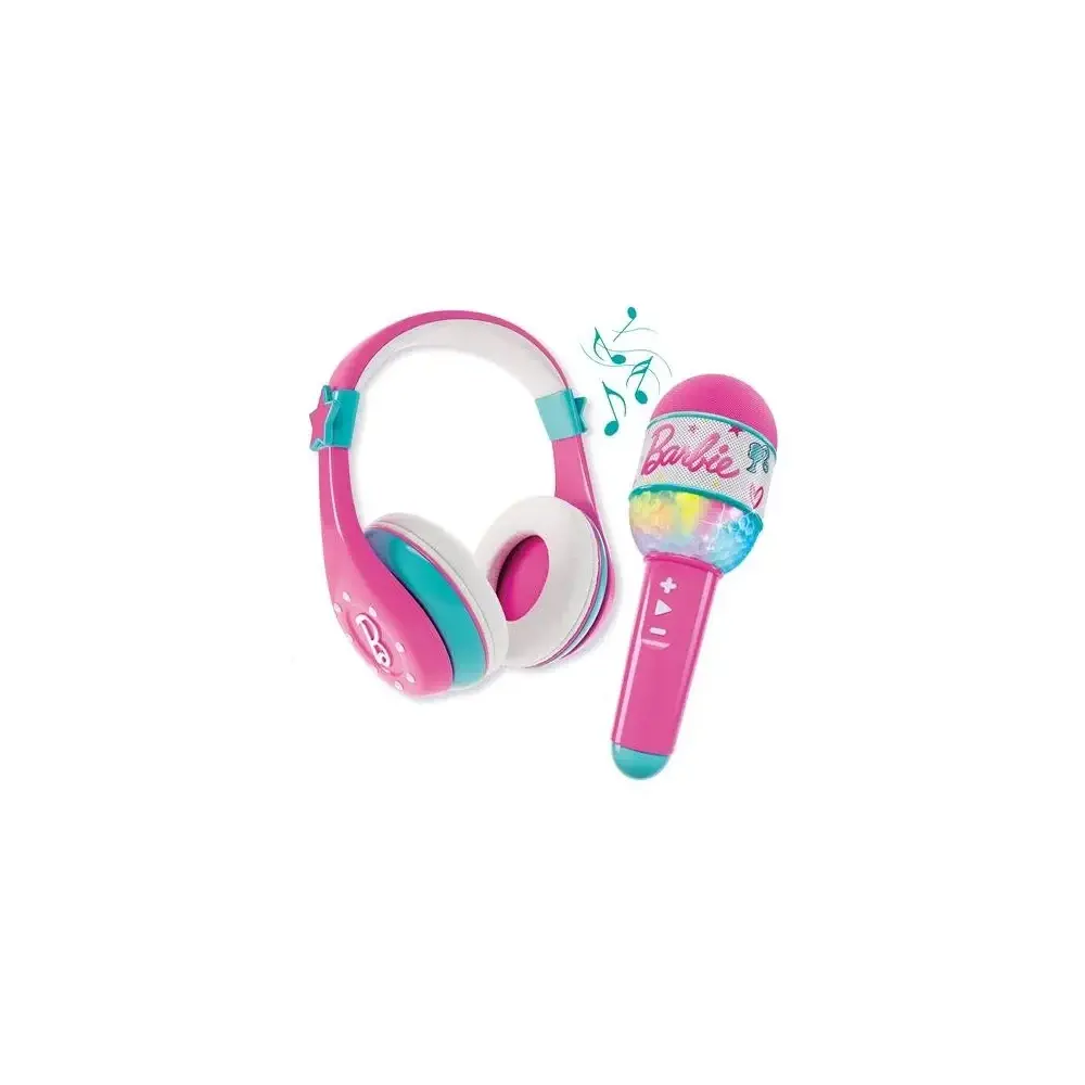 Barbie Set Microfono e Cuffie Bluetooth Luci Multicolori Lisciani