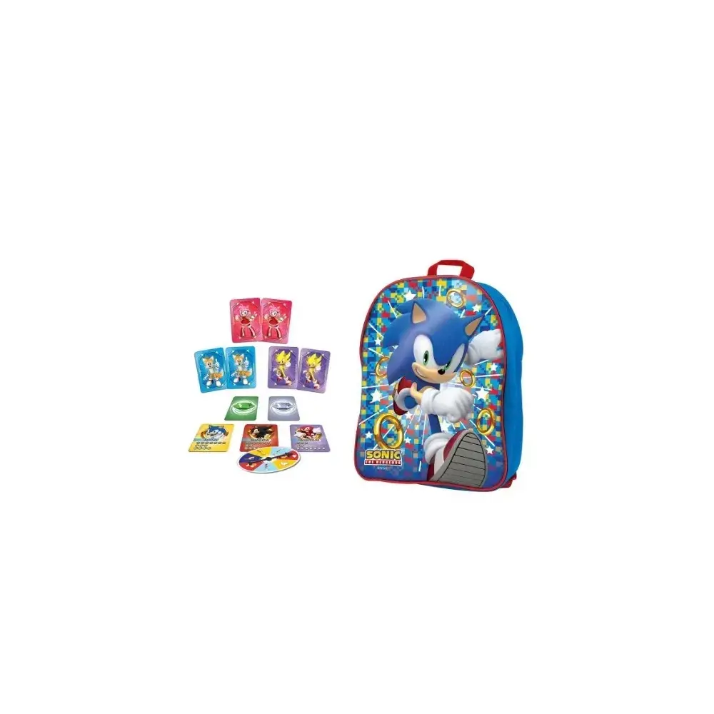 Sonic 2 in 1 Card Games in a Backpack Collezione di Giochi Lisciani