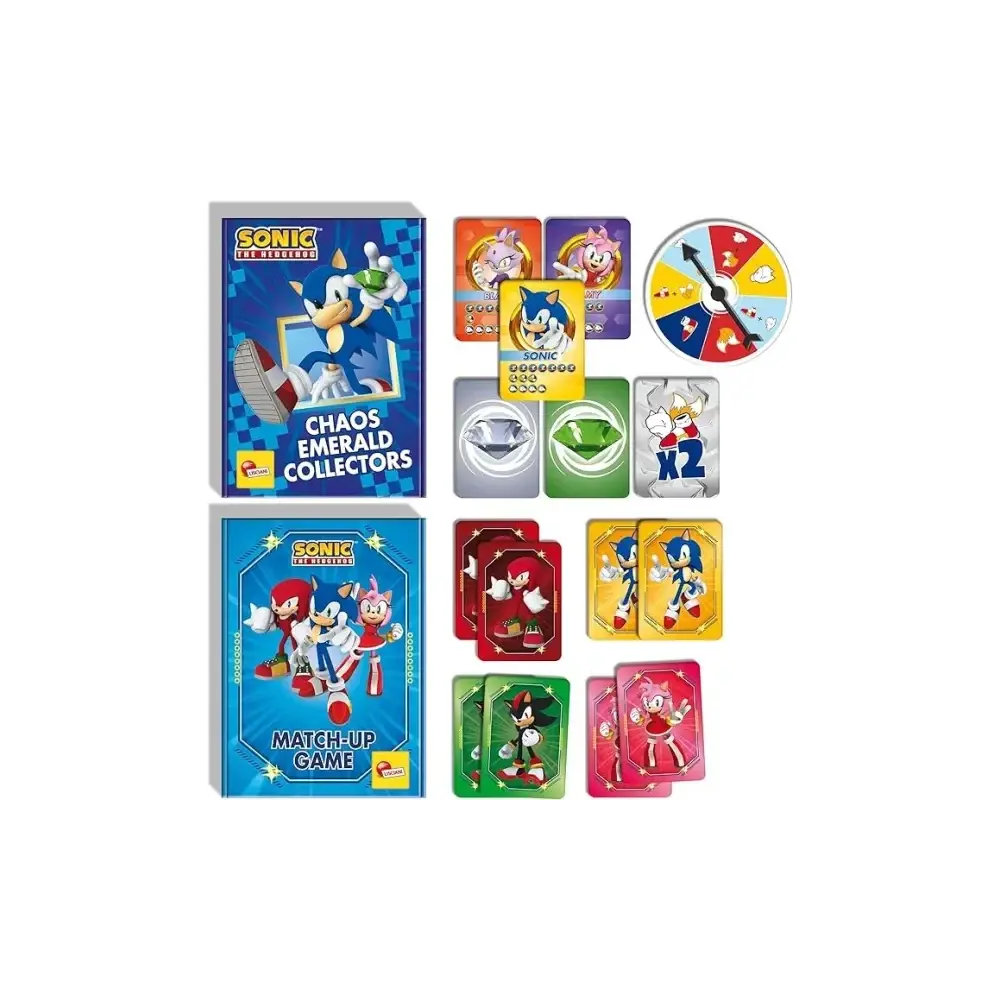 Sonic 2 in 1 Card Games in a Backpack Collezione di Giochi Lisciani