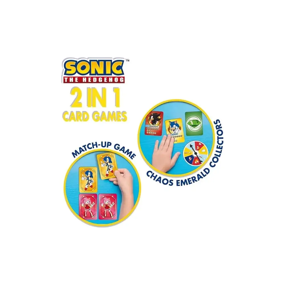 Sonic 2 in 1 Card Games in a Backpack Collezione di Giochi Lisciani