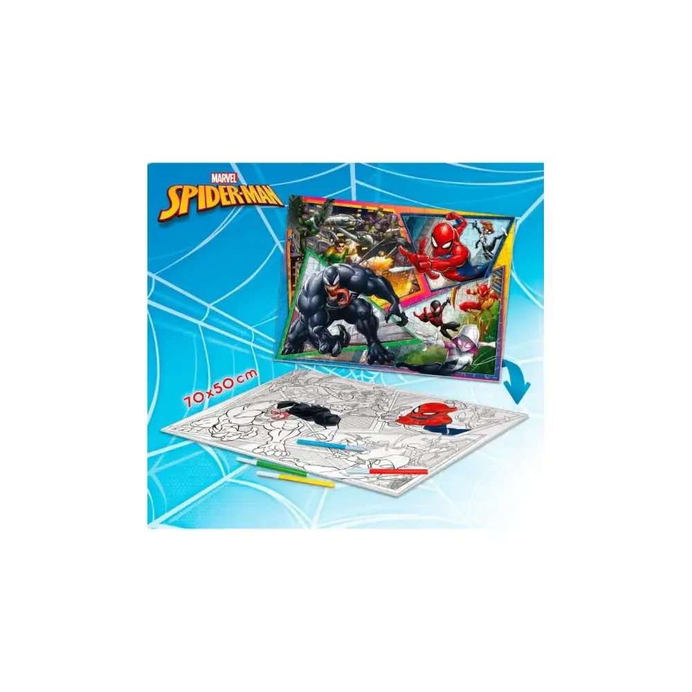 Puzzle Maxi Floor Spiderman 150 Pezzi Perspectiva 3D Lisciani