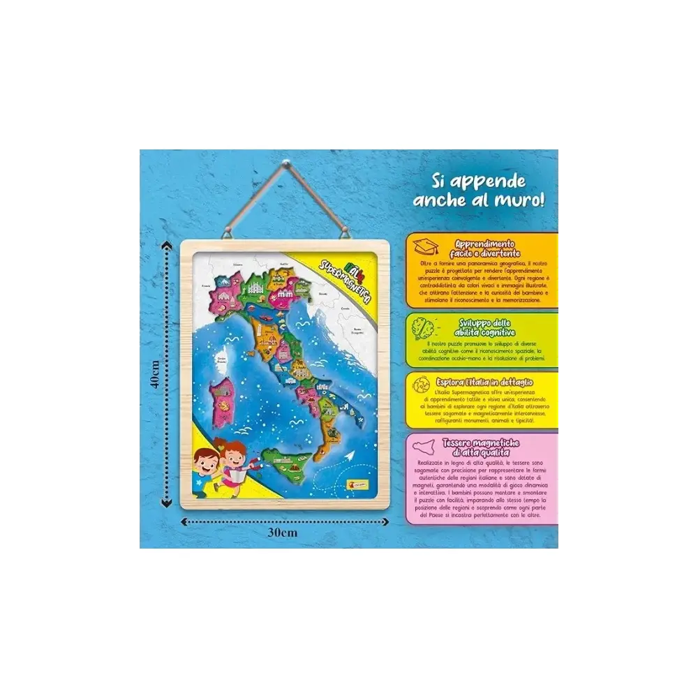 I'm a Genius Italia Supermagnetica Puzzle di Legno Lisciani
