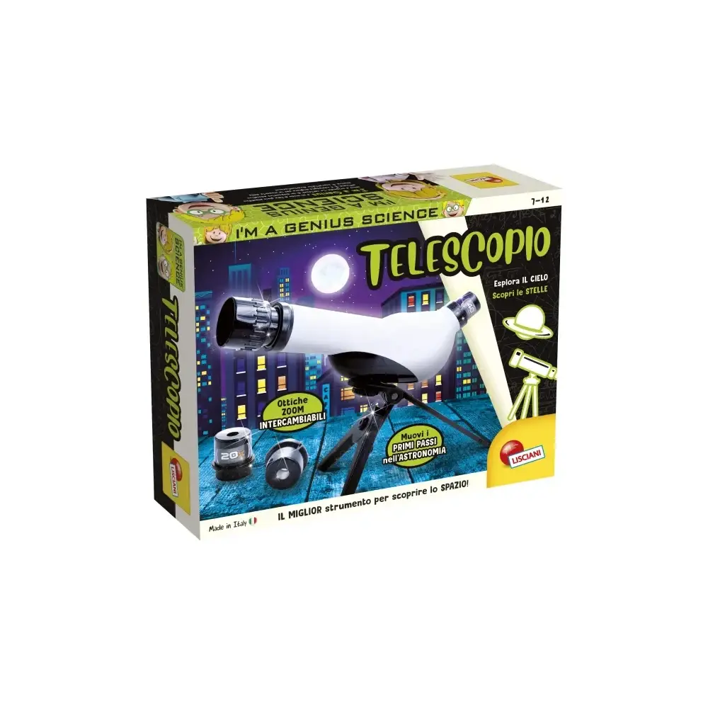 I'm Genius Telescopio con Ottiche Intercambiabili Treppiedi Lisciani