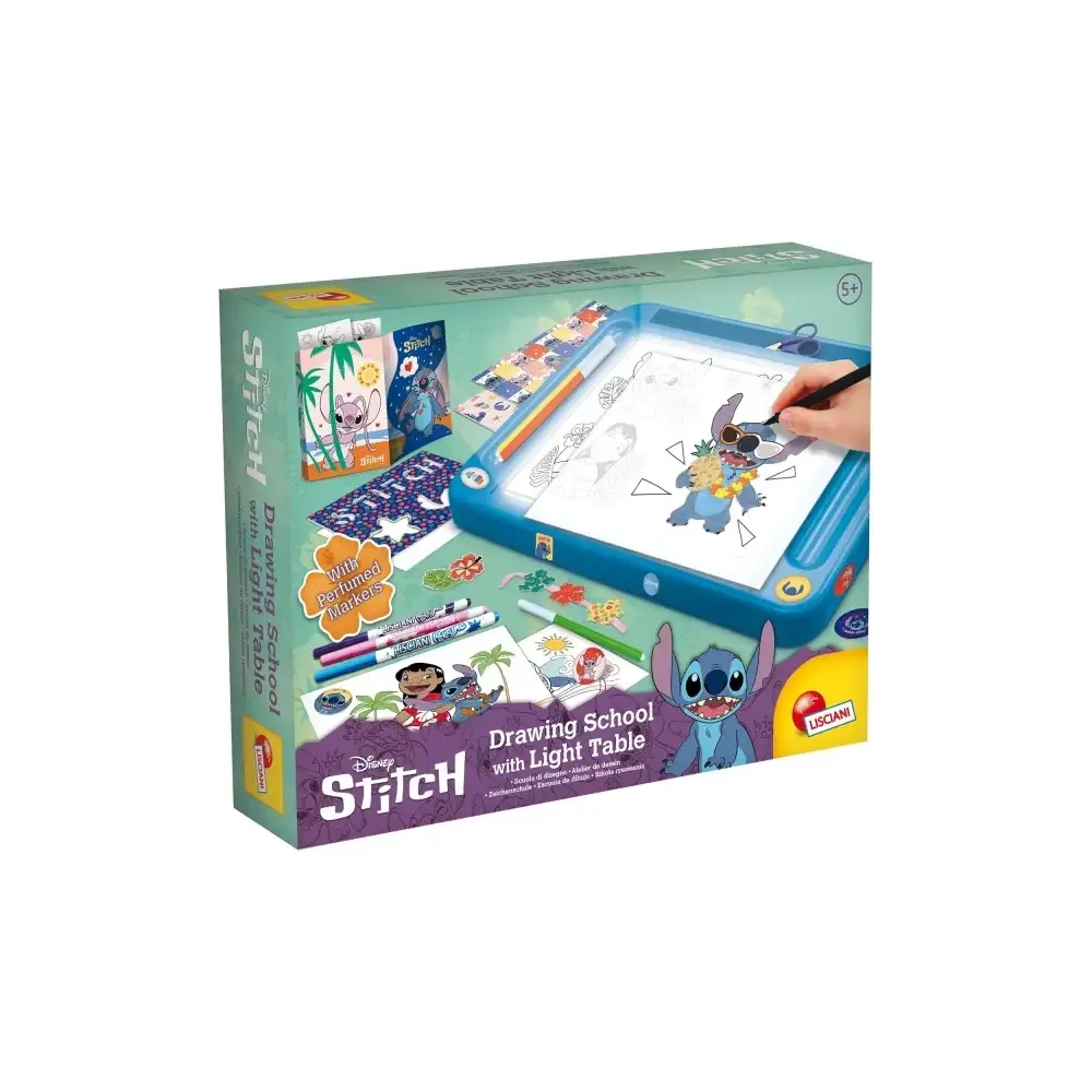 Stitch Drawing School Tavolo da Disegno con Luce Disegno Lisciani