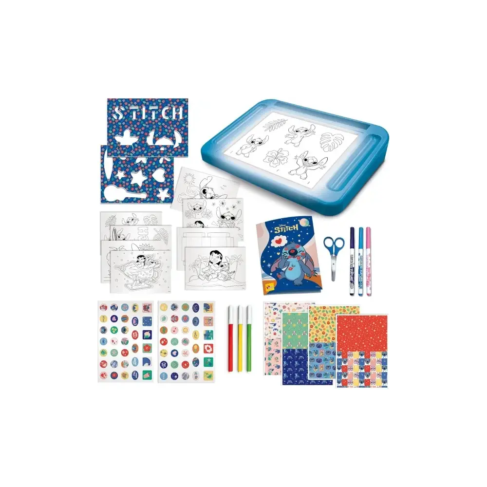 Stitch Drawing School Tavolo da Disegno con Luce Disegno Lisciani