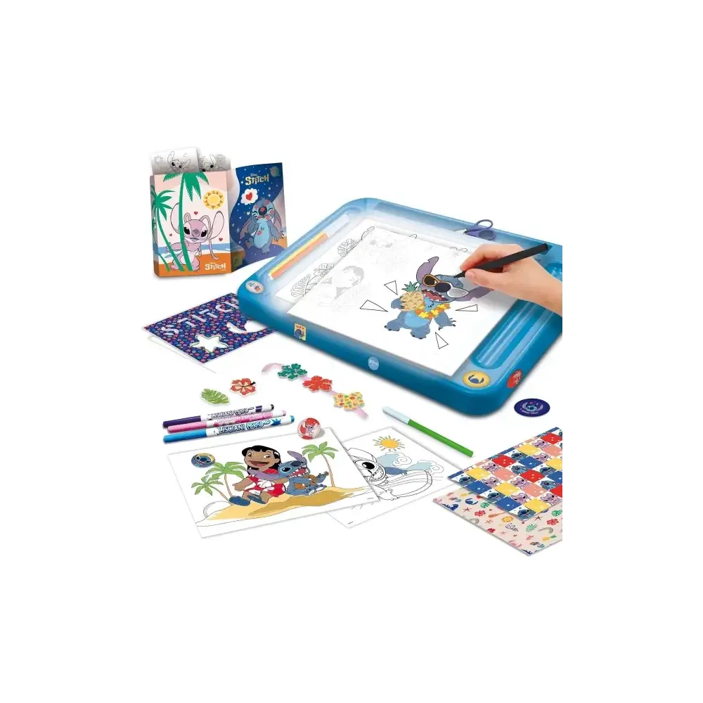 Stitch Drawing School Tavolo da Disegno con Luce Disegno Lisciani