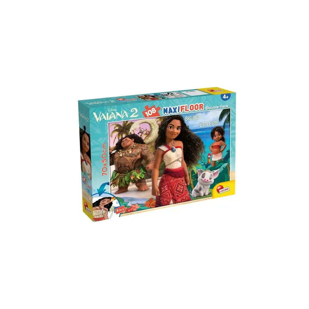 Disney Puzzle Maxifloor 108 Pezzi Oceania 2 Double-face Lisciani