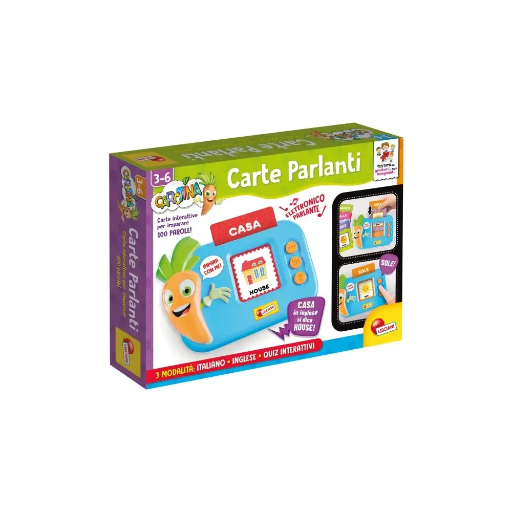 Carotina Carte Parlanti Gioco Interattivo 100 Parole Lisciani