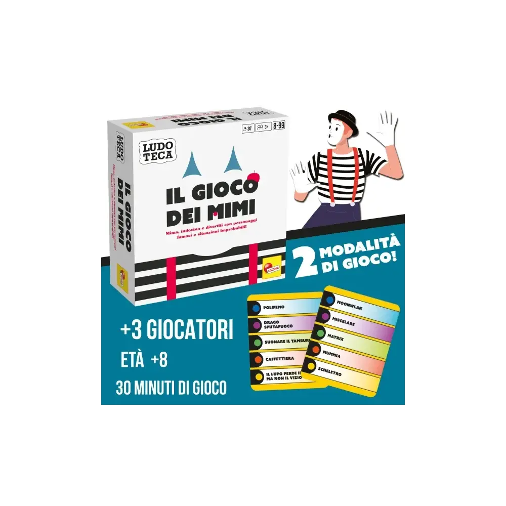 Ludoteca il Gioco dei Mimi Gioco da Tavolo Carte e Pedine Lisciani