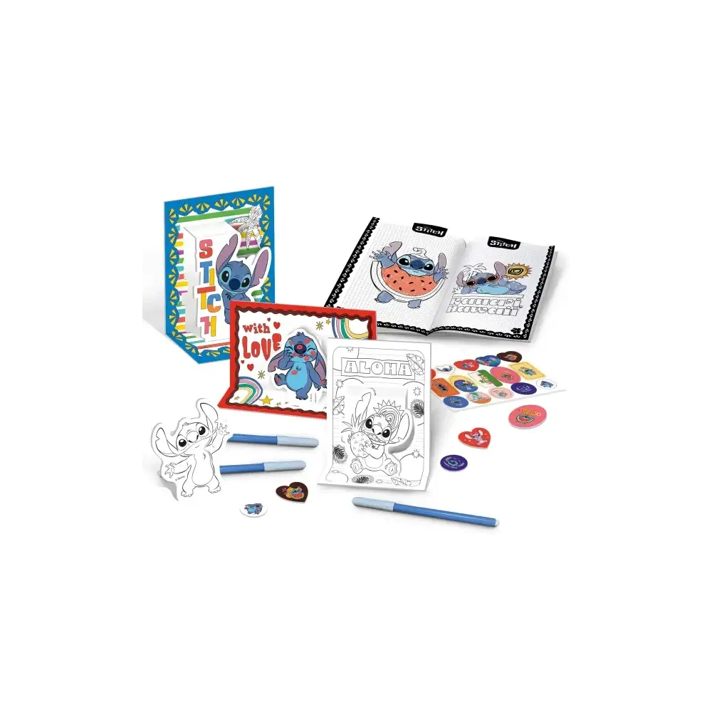 Stitch Zainetto con Set da Colorare Lisciani