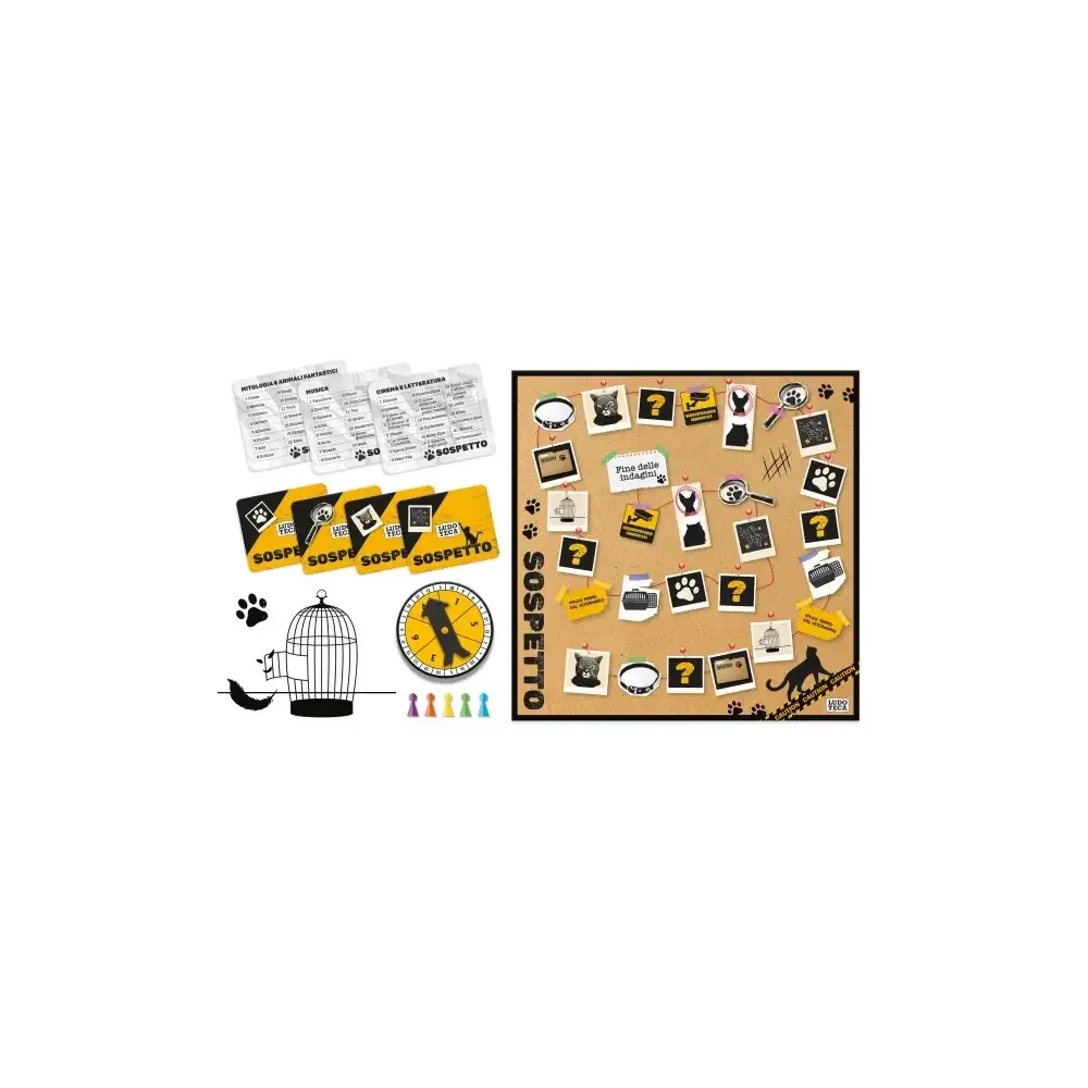 Ludoteca Sospetto Gioco da Tavolo Carte e Pedine Tabellone Lisciani