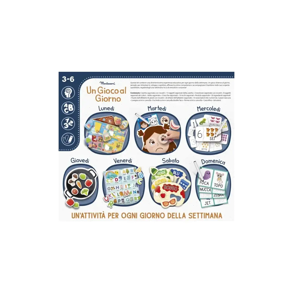 Montessori Un Gioco al Giorno Kit Educativo Attività Lisciani
