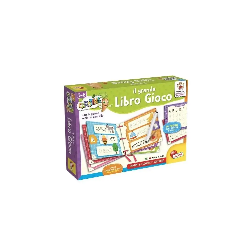 Il Grande Libro di Carotina Libro Gioco per Imparare Lisciani